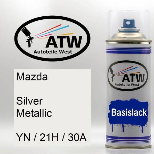 Mazda, Silver Metallic, YN / 21H / 30A: 400ml Sprühdose, von ATW Autoteile West.